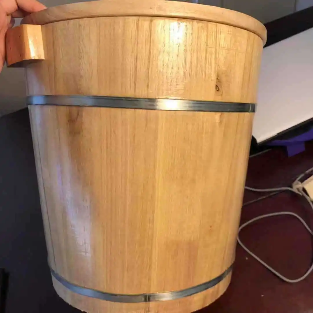 Новинка ванная для ног из цельного дерева дома пузырьковая бочка спа педикюр