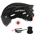 Шлем для горного велосипеда со съемным козырьком и светодиодный светильник кой