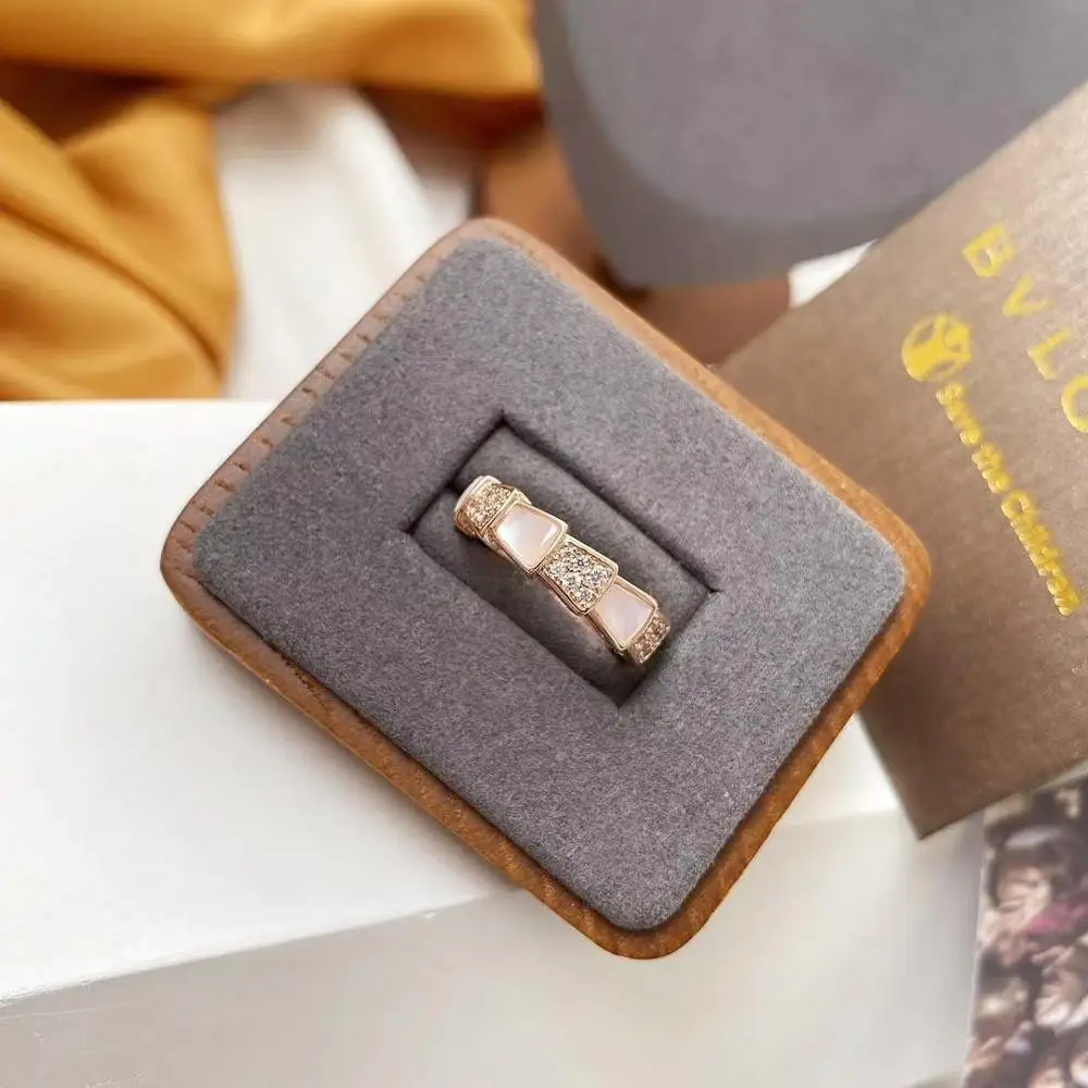 

S925 SILVER Original brand ring BV original boutique jewelry ladies gift jewelry adjustable size ring wholesale ring