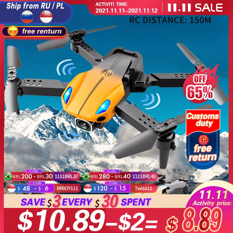 2021 Новый KY907 дрон мини квадракоптер с камерой4k WIFI FPV камерой профессиональный