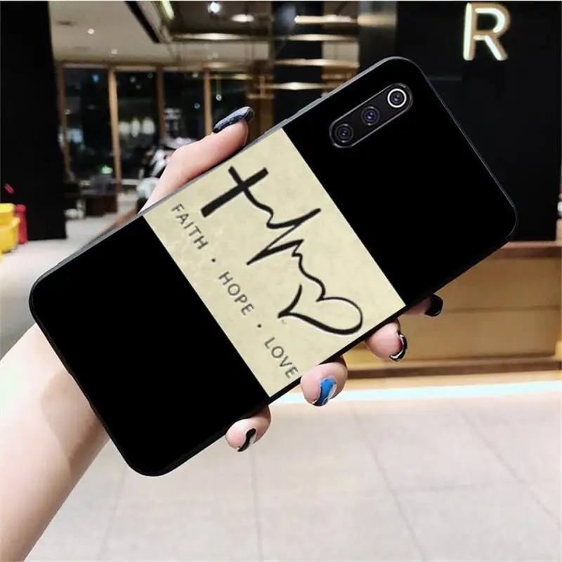 Простой чехол для телефона с надписью Love Hope Faith Xiaomi Mi10 10Pro 10 lite Mi9 9SE 8SE Pocophone F1 Mi8 Lite |