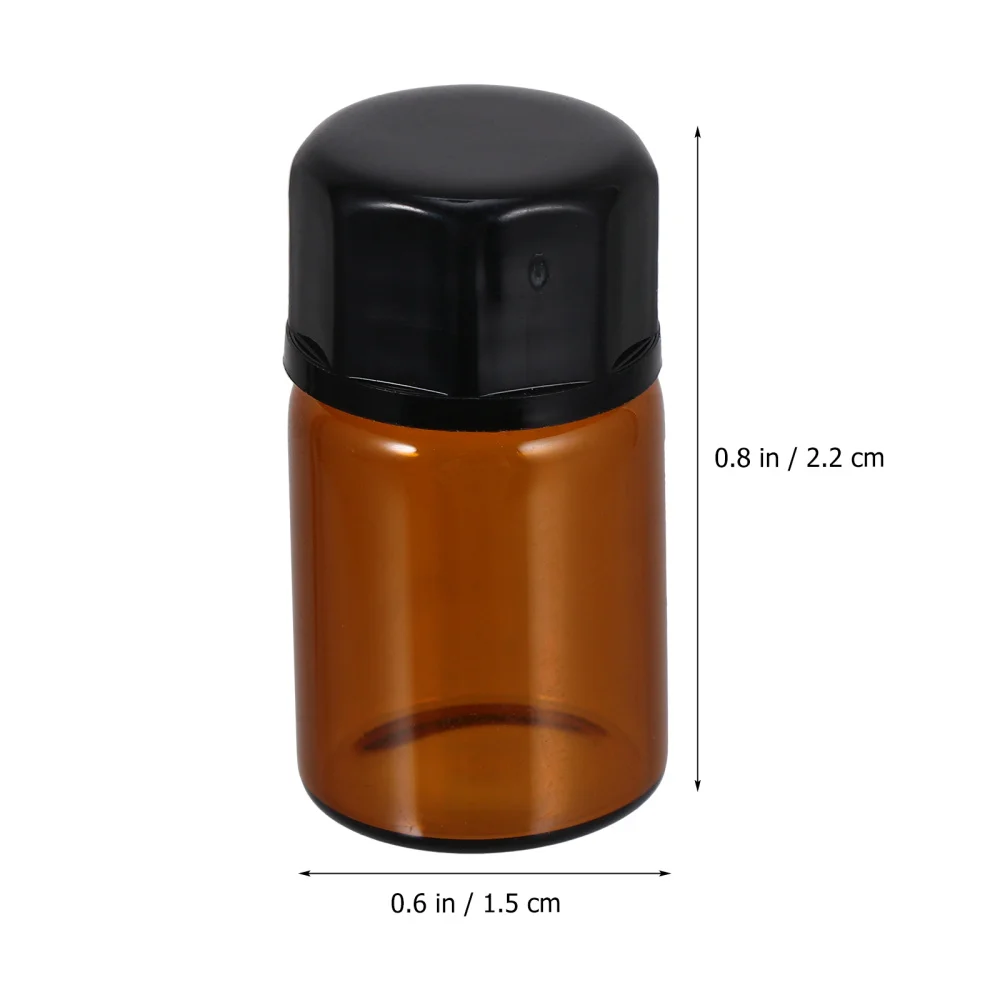 

100pcs 2ml Glass Essential Oil Bottles Cosmetic Liquid Containers Reagent Bottles