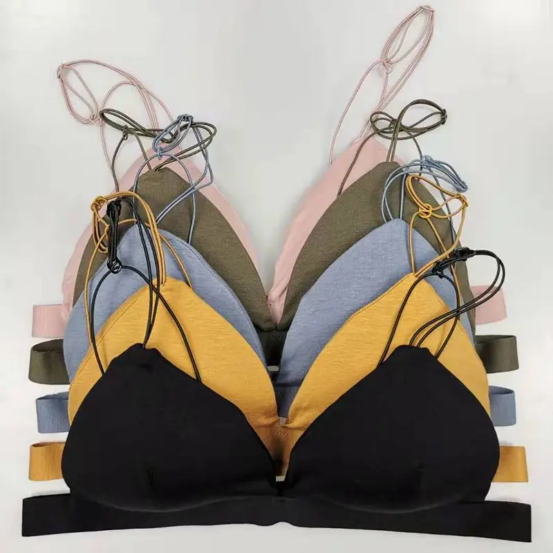 Женские привлекательные бюстгальтеры с треугольными чашечками женское нижнее