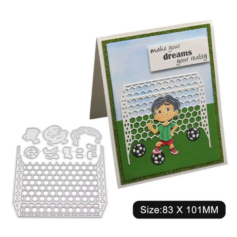 Мальчика Футбол металлический Трафаретный вырубной штамп Скрапбукинг Сделай