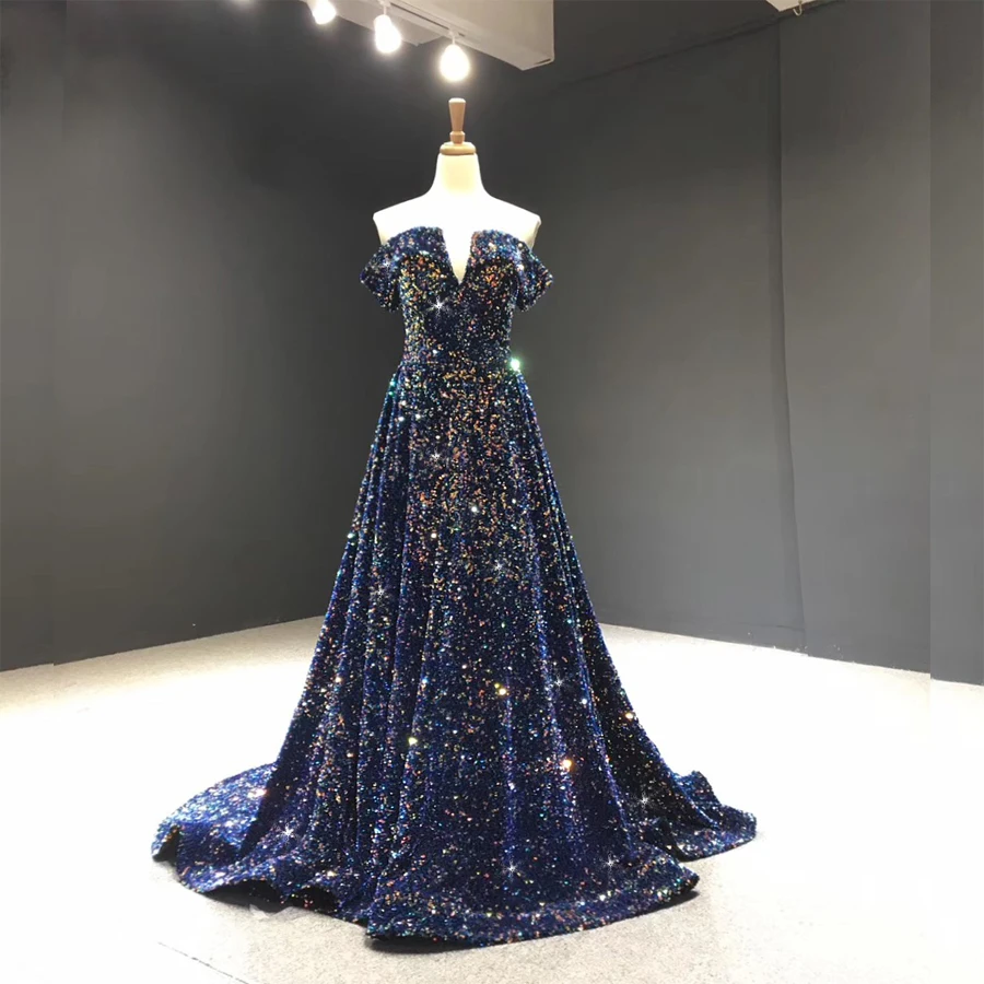 Новинка 2020 вечернее платье блестящее с блестками высокое качество | Свадьбы и
