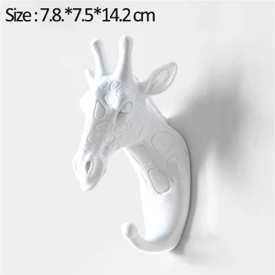 White-giraffe Домашний крючок, декоративный крючок, золотые крючки в виде животных, держатель для ключей, настенный домашний настенный крючок, многофункциональный подвесной крючок, держатель, настенный крючок - Цвет: White-giraffe