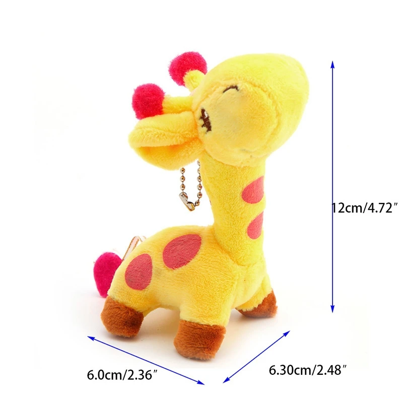 

12cm Baby Stuffed Toys Cartoon Giraffe Deer Shape Soft Plush Dolls Baby Infant Pillow Cushion Animal Quality Doll Wholesale