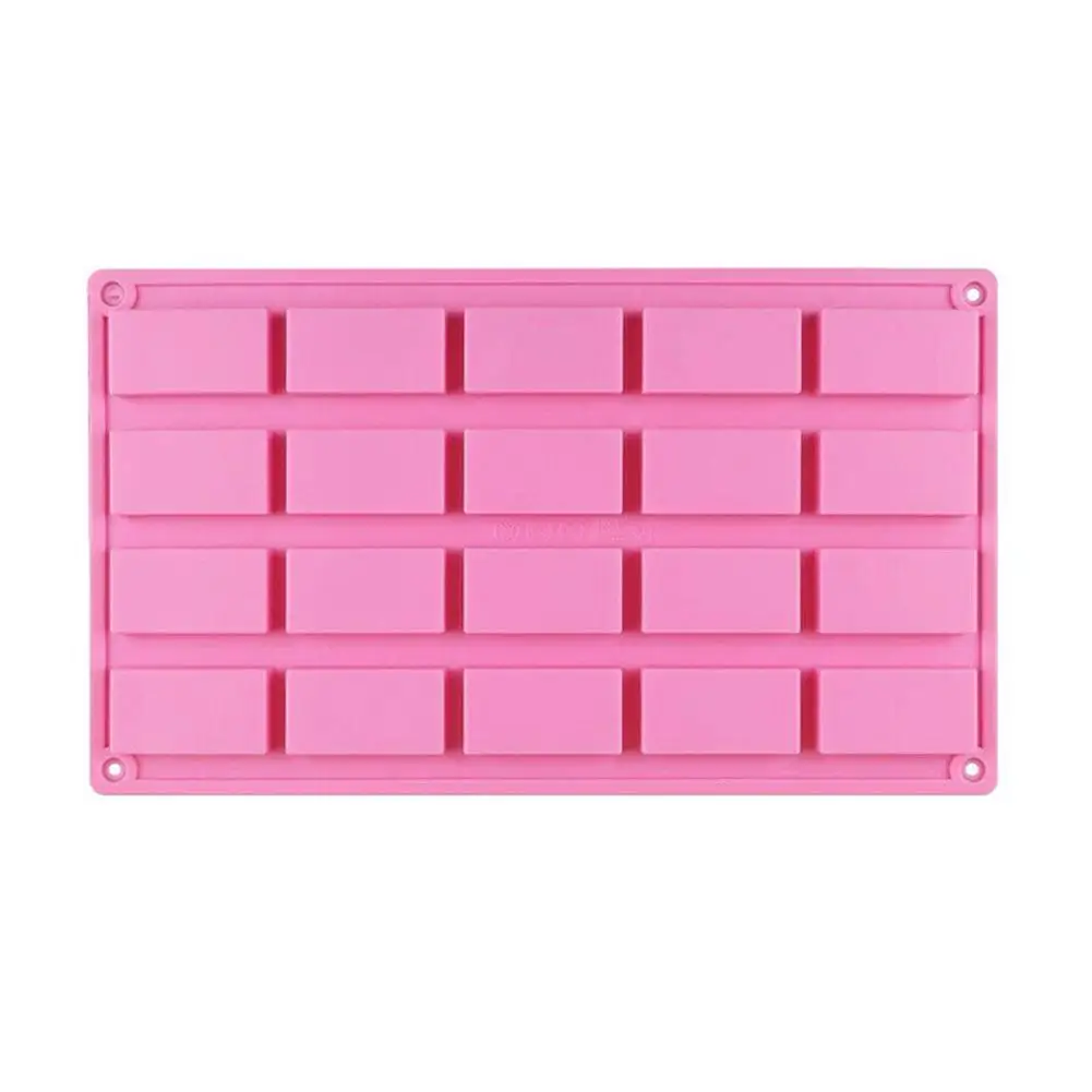 Прямоугольная форма для мастики шоколадных конфет 20 отверстий силиконовая