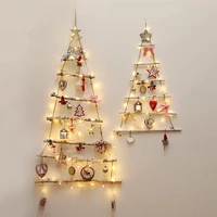 nordic style wooden christmas tree decoration merry christmas decoration for home xmas ornaments navidad noel happy new year2022