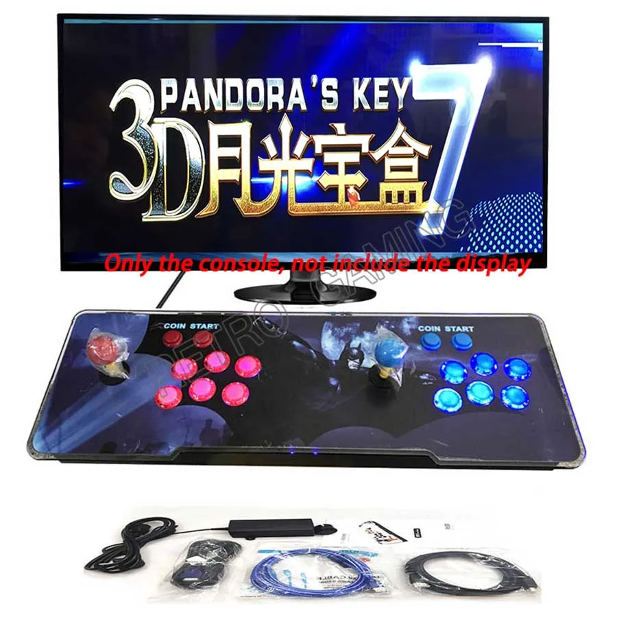 Детский подарок, дизайн, 3D Pandora 7 2323/2650 в 1, светодиодный игровой приставка, 2 игрока, поддержка HDMI/VGA, выход для домашнего ТВ