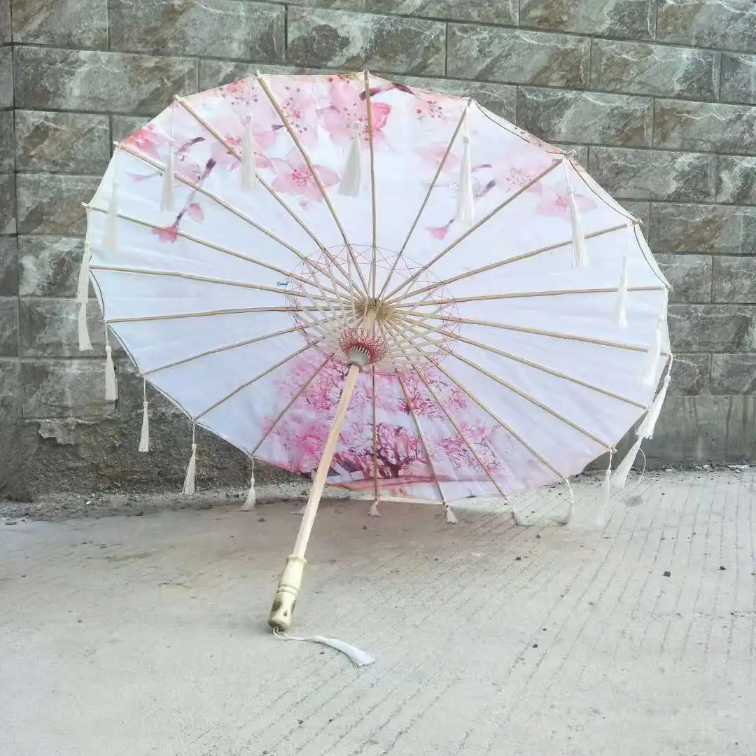 peach blossom forest Cos фотография древний костюм, реквизит кисточки зонтик древняя пряжа Классическая смазанная бумага складной зонтик - Цвет: peach blossom forest