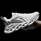 Кроссовки мужские сетчатые легкие, дышащие спортивные туфли для улицы, с прорезями на подошве, для бега, для взрослых