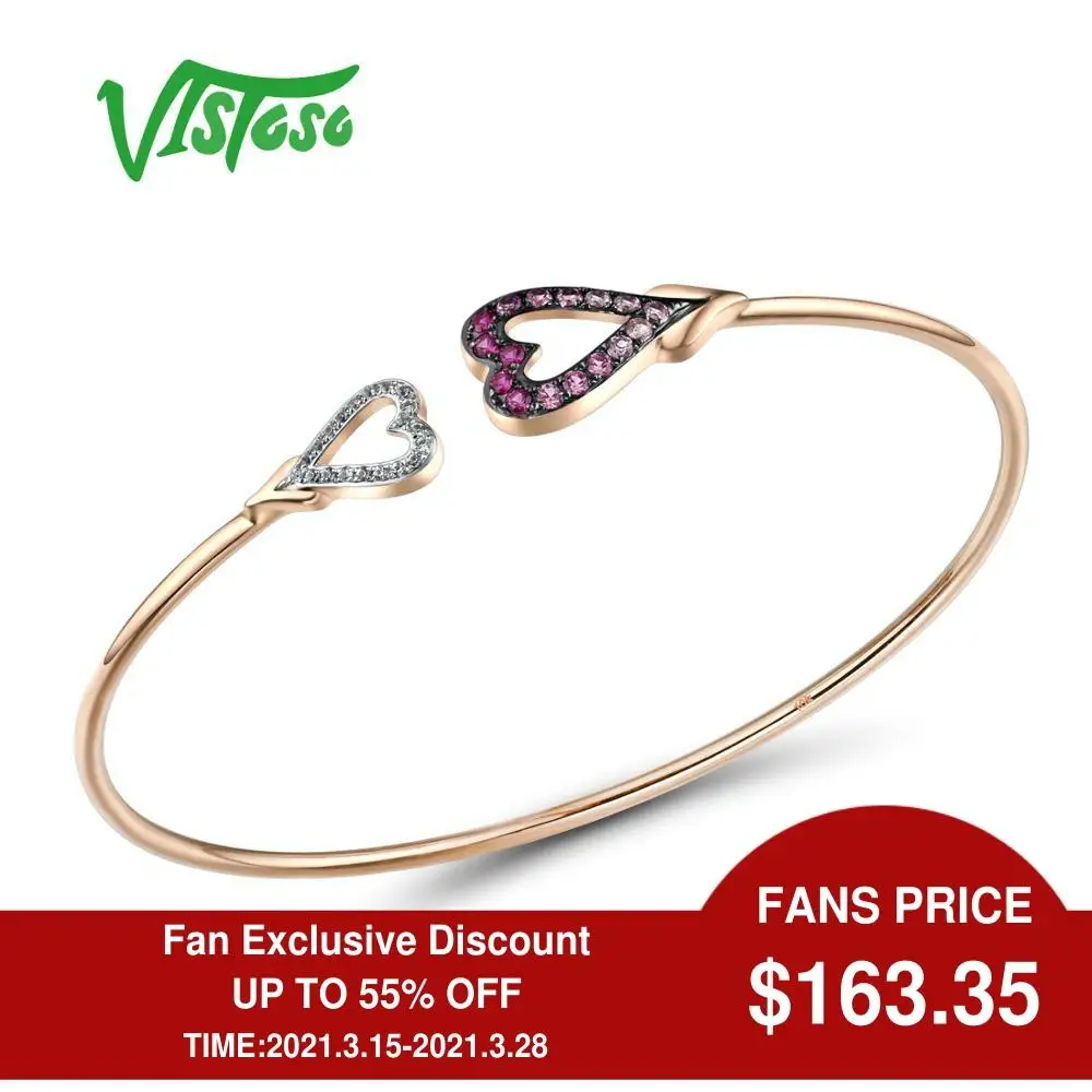 VISTOSO 9K 375 розовое золото блестящий лаборатория создала рубин цветовая гамма