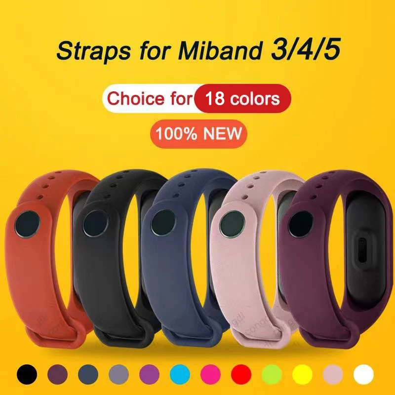Ремешок для Xiaomi Mi Band 7 6 5 4 3 nfc силиконовый сменный Браслет Для цветной ремешок из