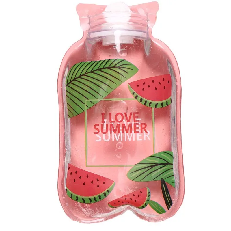 Милая прозрачная сумка для горячей воды с теплым мультяшным ручным нагревателем