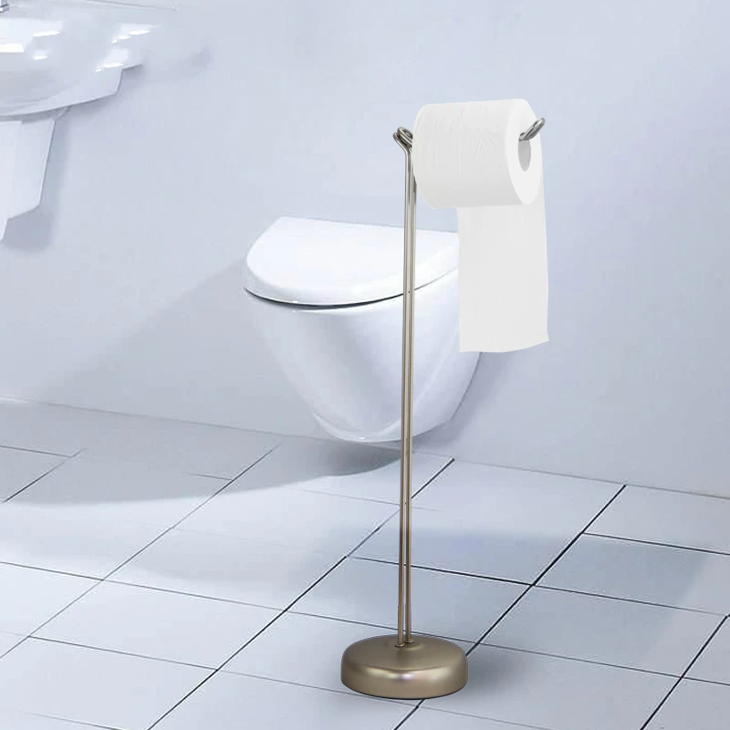 Напольная полка для туалетной бумаги хромированная стойка бесплатный пробойник