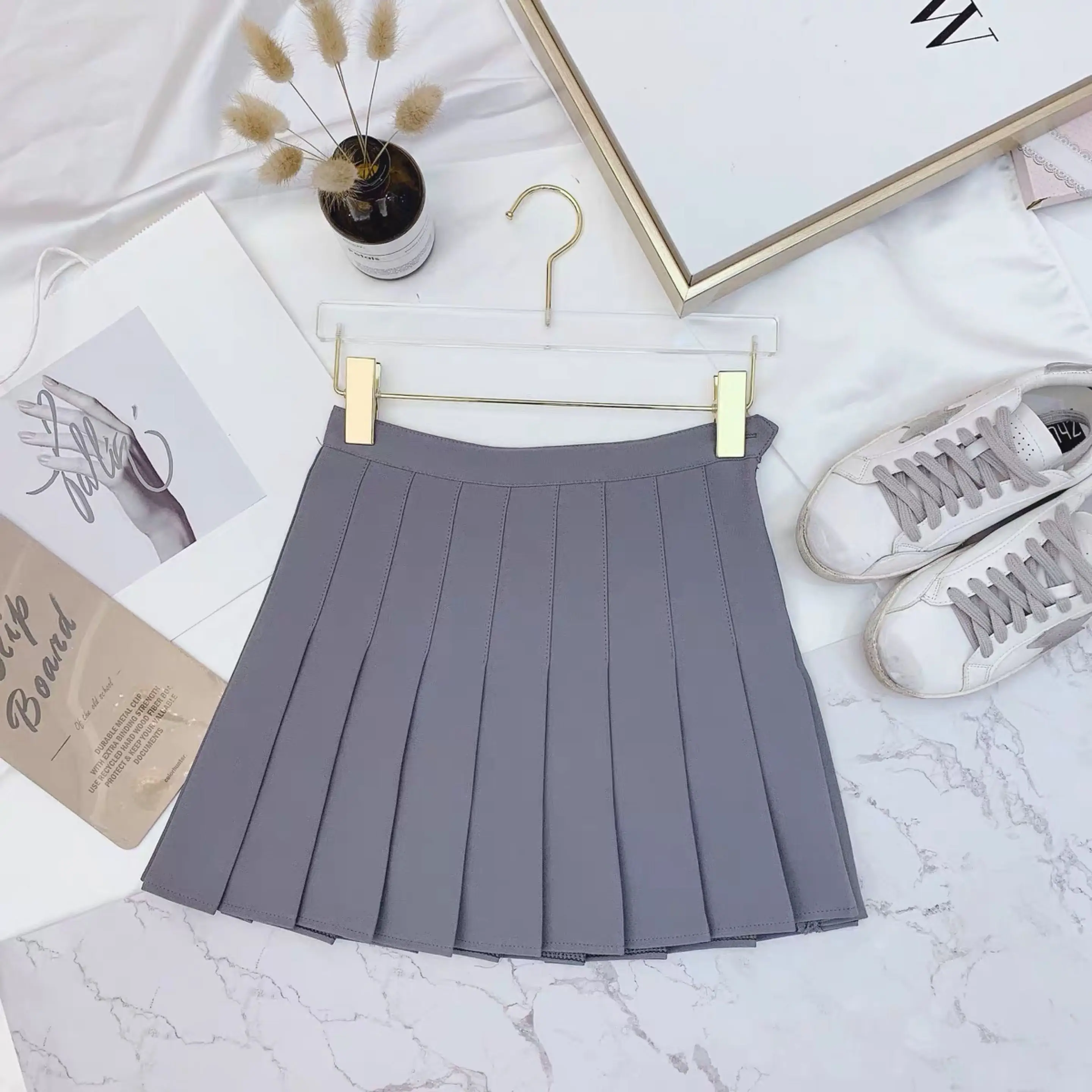 

Женские летние плиссированные короткие сексуальные юбки с высокой талией для девушек, тонкая юбка в стиле а, черные, белые, темно-синие, розо...