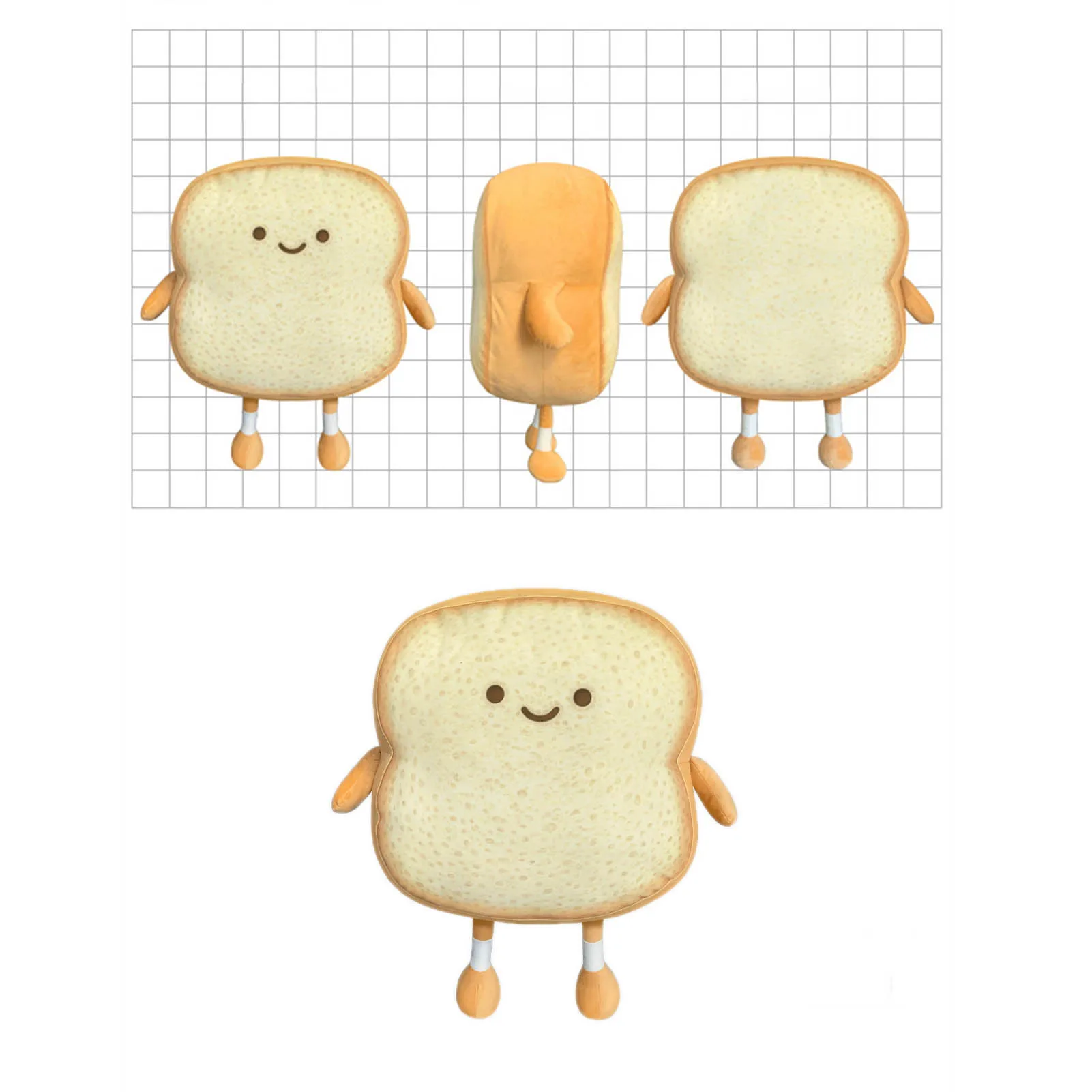 Funny Emotion Bread Plush Toy Food Simulation Sliced Pillow Shoulder Bag Kids Doll Toys | Игрушки и хобби