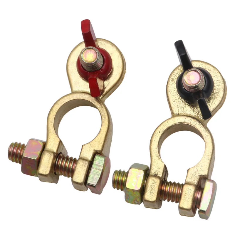 

2 x Copper Universal Positive&Nagative Car Battery Terminal Clamp Clip Connector N84F