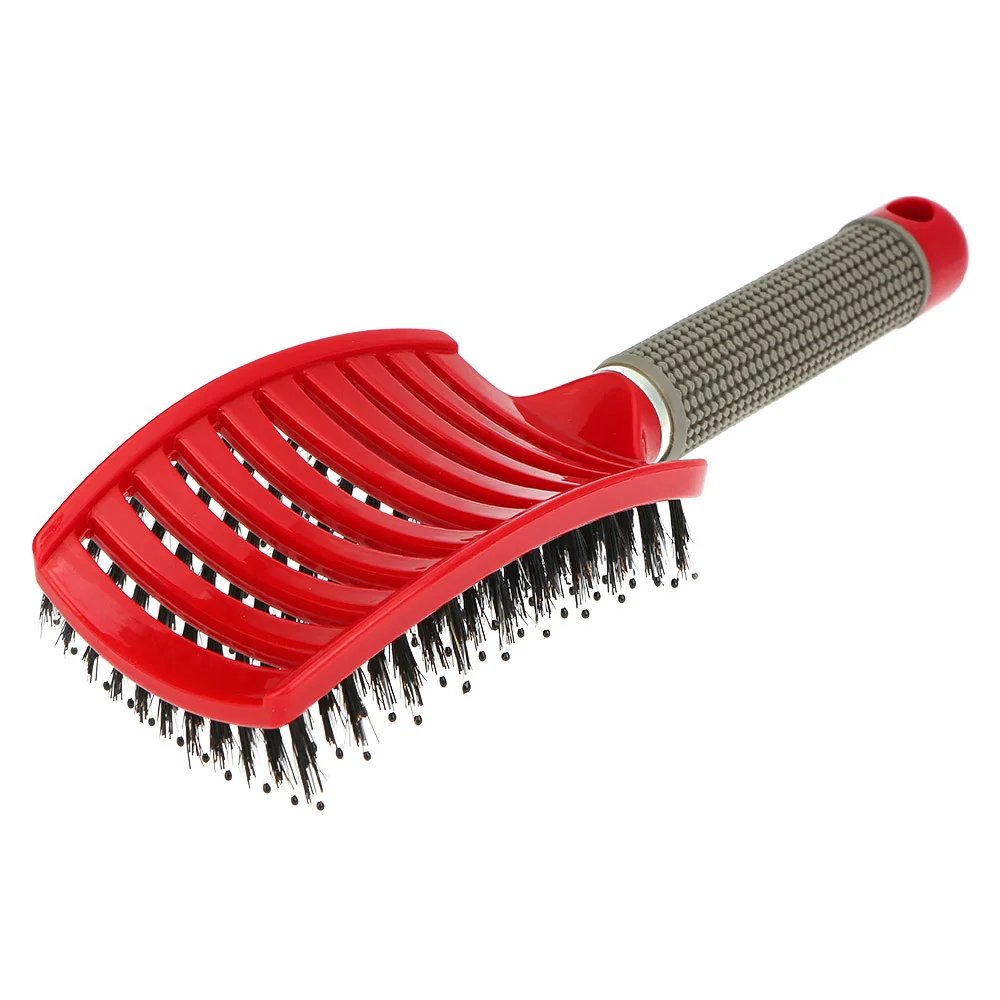 red scalp massage detangle hairbrush