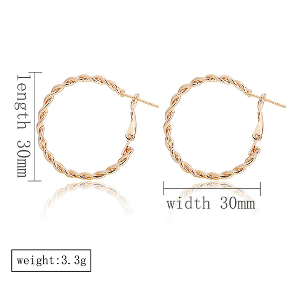 

Korea C Shape Earrings Women Deformation Geometry Golden Metal Retro Geometric Earrings Pendant Earrings Girls Wedding Gift