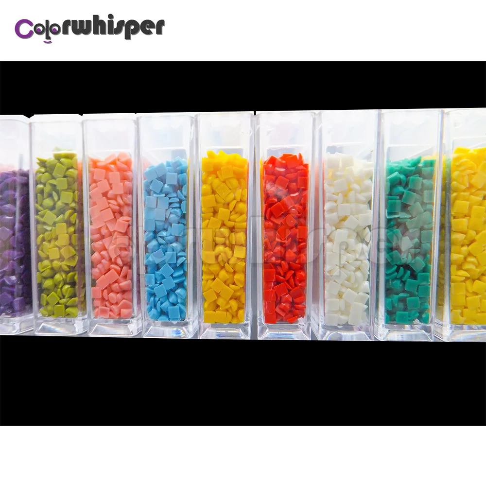 Коробка + 64 сумки в основном используются цвета бусин алмазная живопись дрель