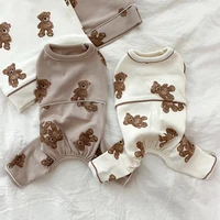 pet home service poodle bear clothes summer dog clothes puppy four legged teddy pullover pet dog breathable clothes