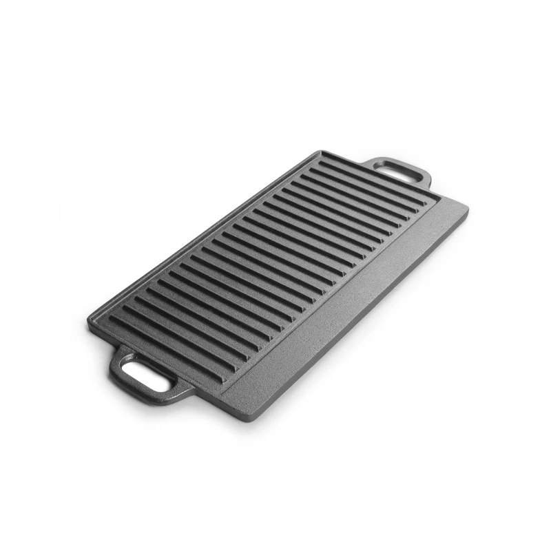 Чугунный открытый противень для выпечки двусторонняя чугунная плита сковорода