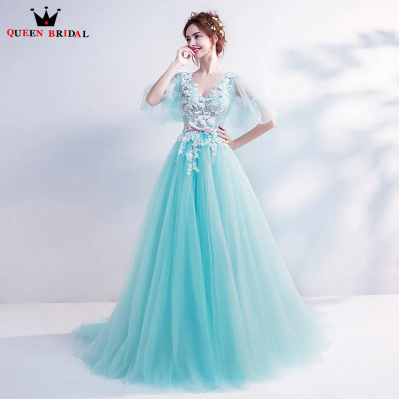 Платье женское ТРАПЕЦИЕВИДНОЕ с V образным вырезом Тюлевое Элегантное Длинное