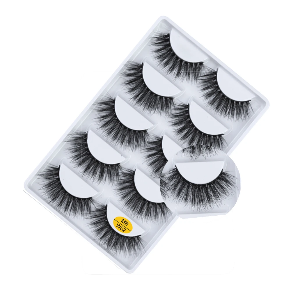 МБ партия из 5 пар 3D накладные ресницы пушистые косметический завиватель