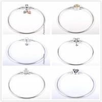 original 925 sterling silver bracelet moments crown o with crystal bangle fit bead charm diy fashion jewelry