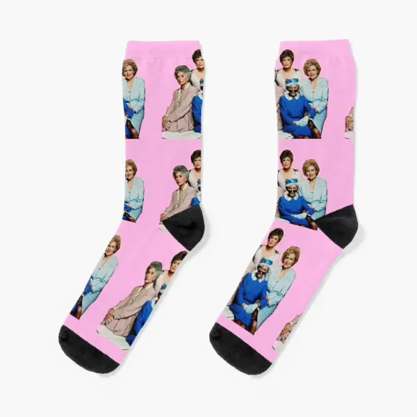 

The Golden Girls Crew Socks Women Funny Winter Sports Best Comfortable Cartoon Black Breathable Cotton Unisex Short Mens Ladies