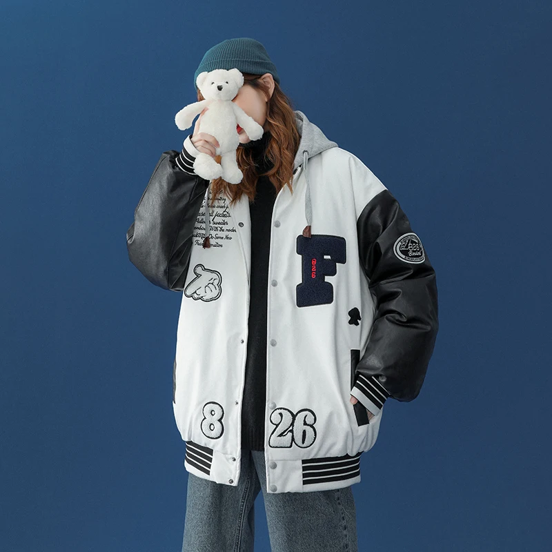 Осенняя куртка из искусственной кожи Женская Повседневная Свободная