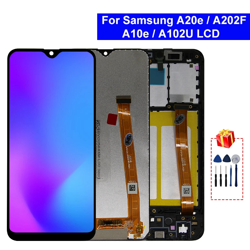 

Дисплей для Samsung Galaxy A20E, A202F, A202, ЖК-дисплей SM-A20SF/DS, сенсорный экран, дигитайзер, дисплей для Galaxy A10E, ЖК-дисплей A102, A102F, ЖК-дисплей