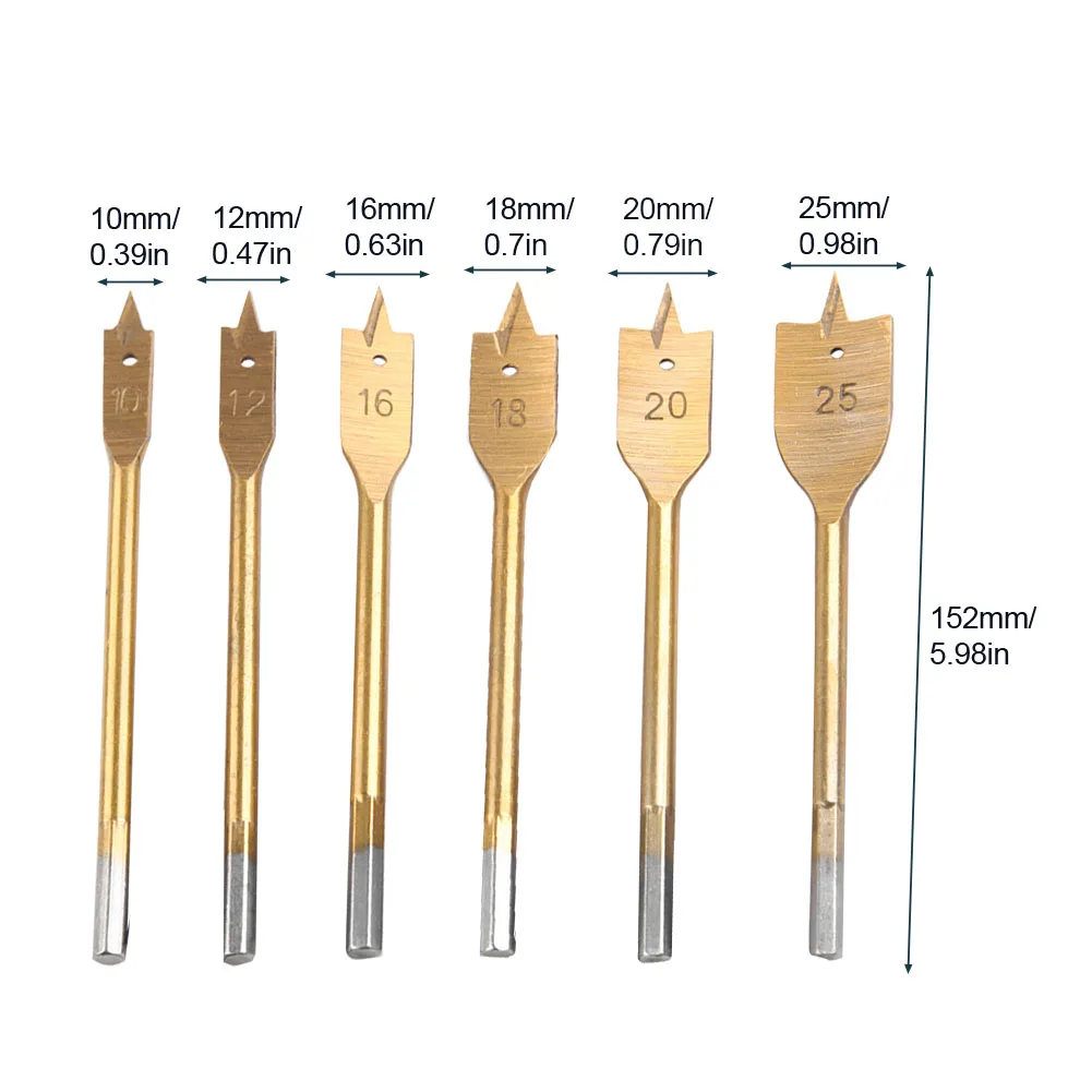 6 шт. Универсальный Лопата сверло набор Титан покрытие Портативный с высоким