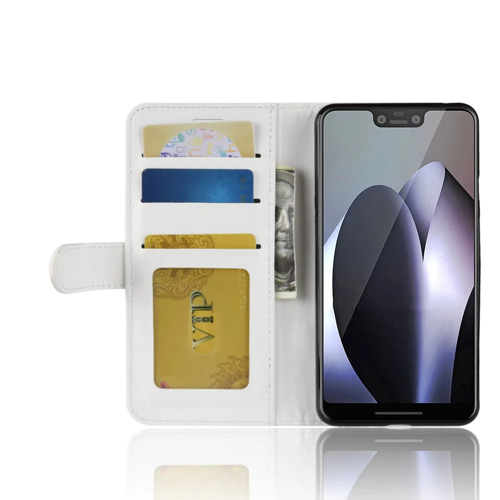 Кожаный чехол-книжка для Google Pixel 3 роскошный чехол-бумажник из искусственной кожи
