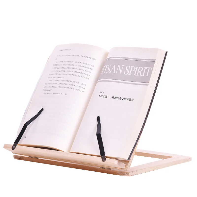 Регулируемый портативный деревянный держатель для книг чтения подставка