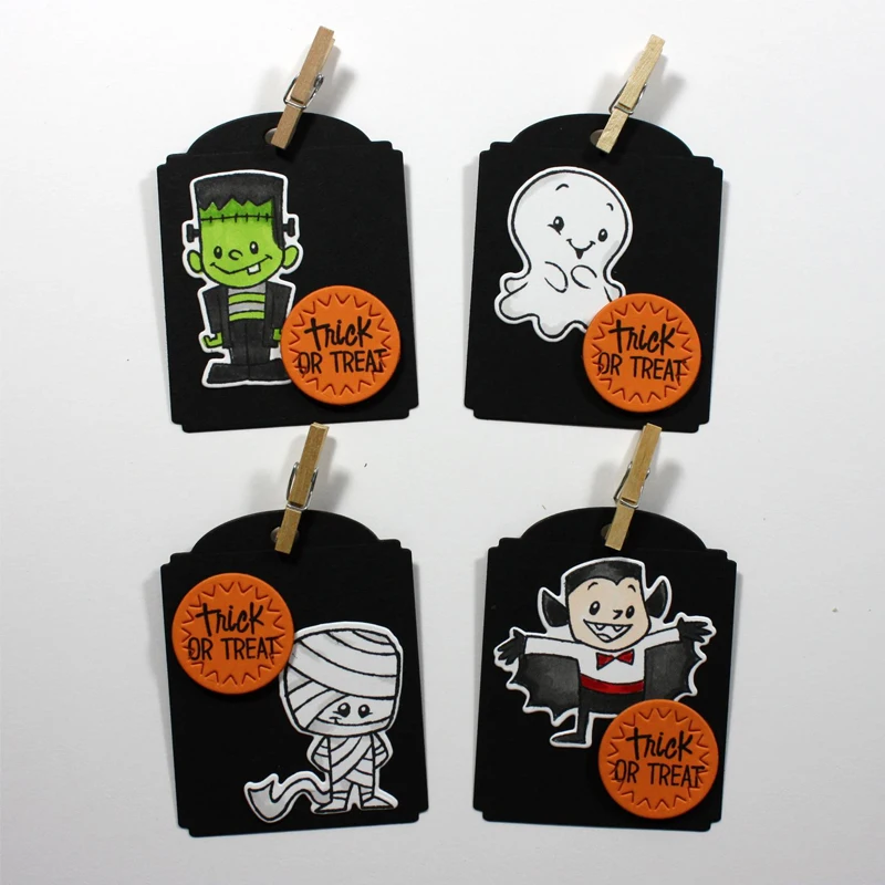 Хэллоуин Мультфильм персонажи отправляет вас Монстр обнимашки прозрачные