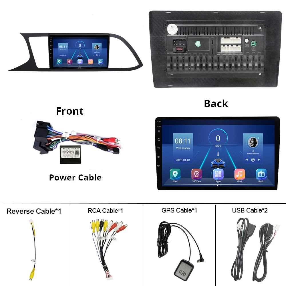 

4G+64G 2DIN Android 9.0 Car Radio For Seat Leon 3 2012-2018 Car Multimedia Video Player Navigation GPS RDS 2 Din DSP Dvd Player