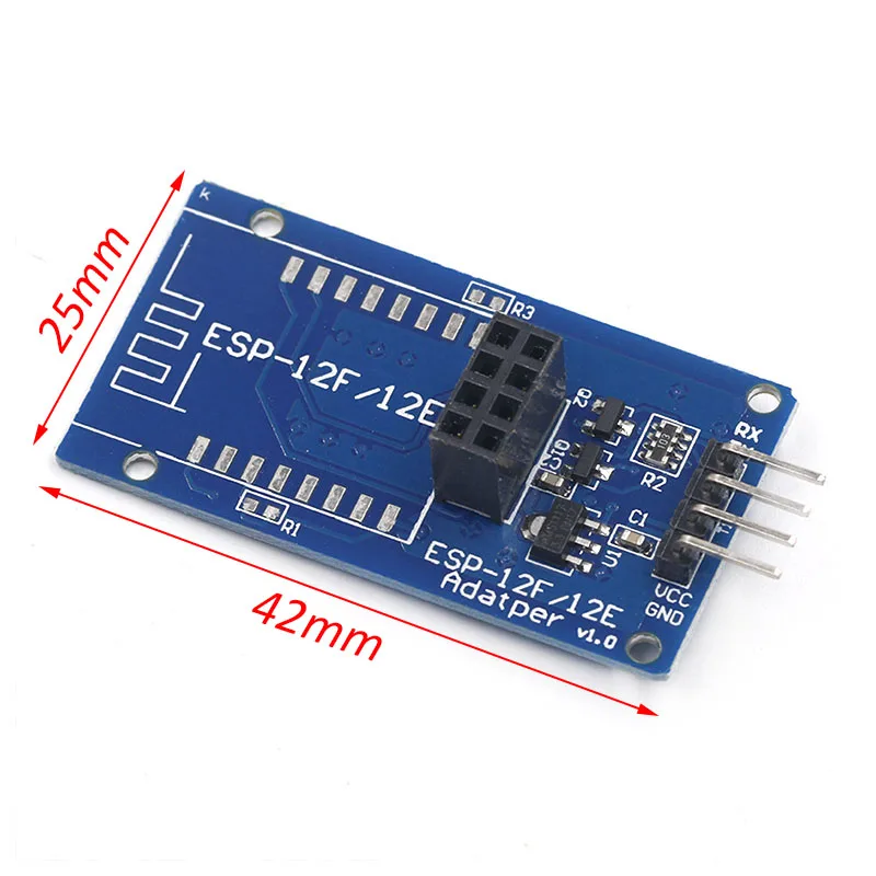 Модуль беспроводного адаптера ESP8266 Φ/12E Serial WiFi 3 В 5 Esp01 разрывная версия
