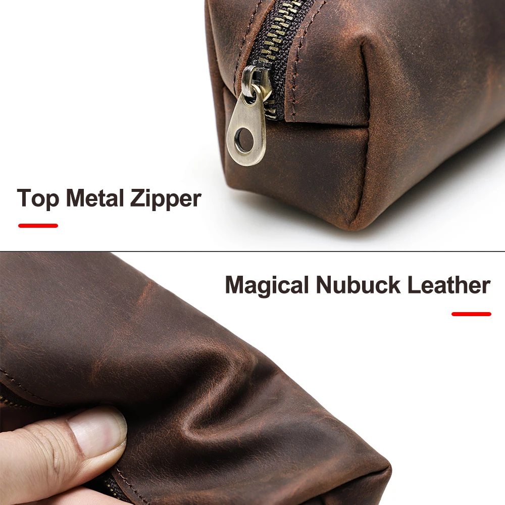 

CONTACT'S FAMILY Vintage Glasses Case Cover Nubuck Leather Sunglasses Holder Box Pen Pouch School Bag Pencil Case Storage Box