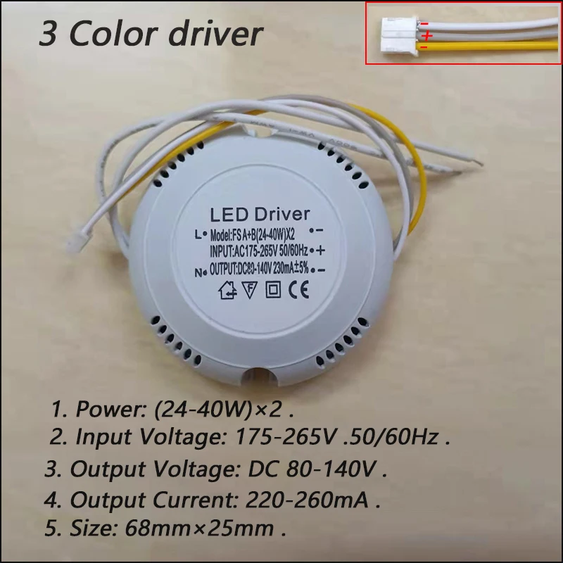 

COMPSON светодиодный драйвер 240mA 12-24Вт/24-40Вт