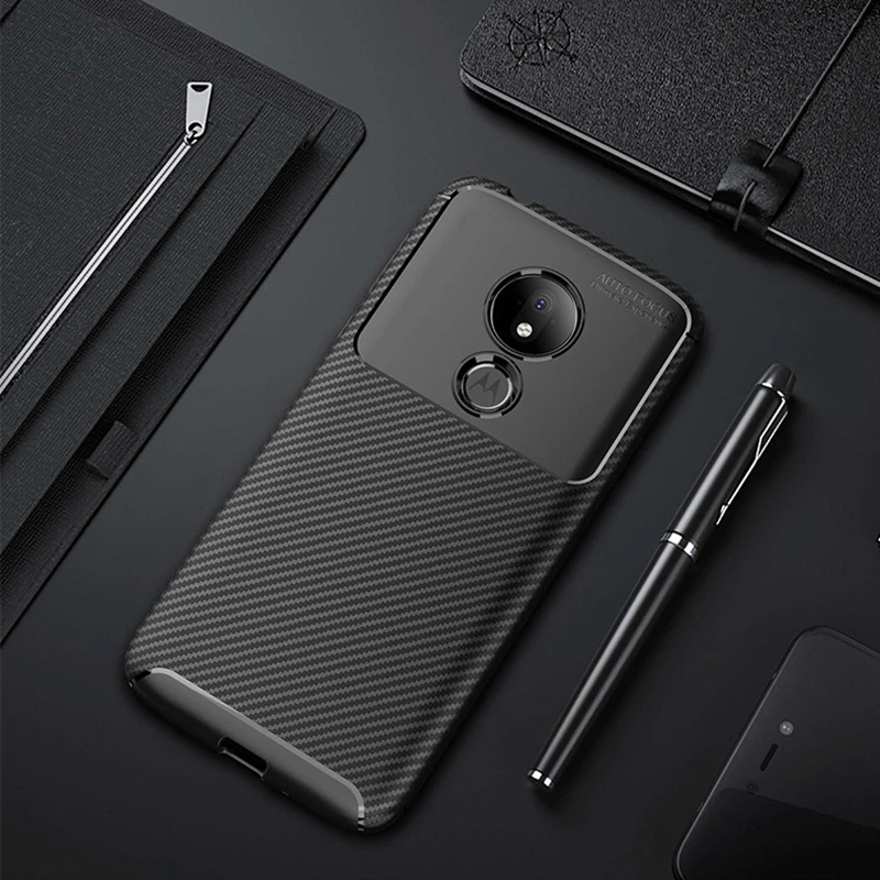Чехол Olhveitra для Motorola MOTO G7 Power чехол из мягкого углеродного волокна с сетевым