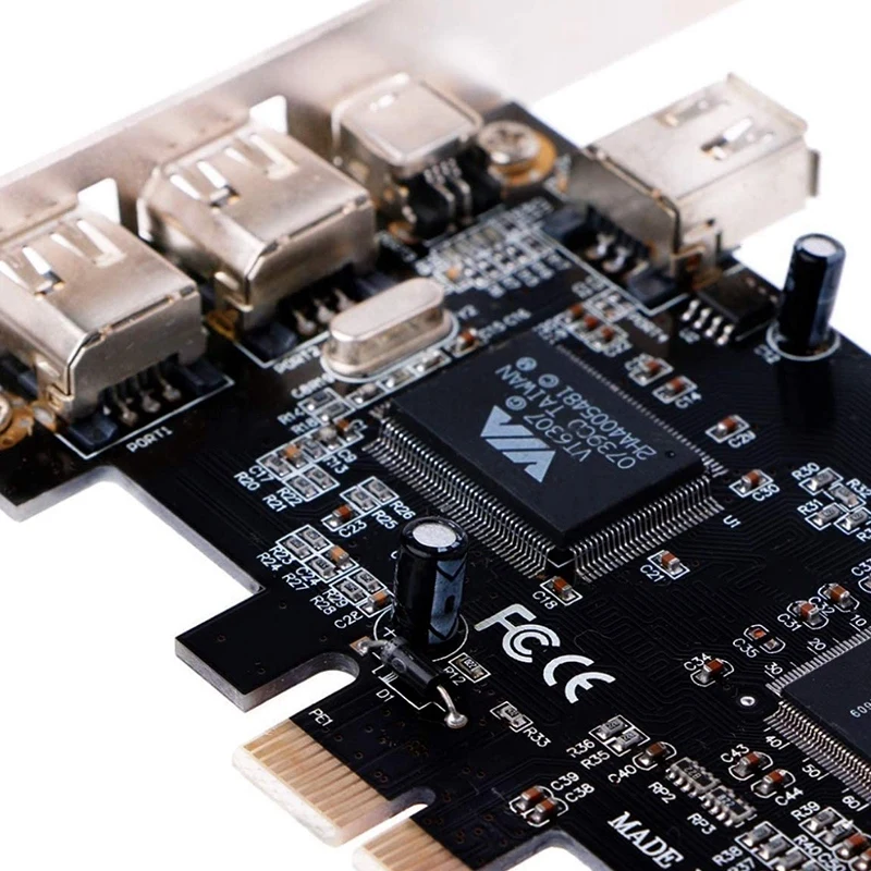 Плата PCIe Firewire для контроллера Windows 10 IEEE 1394 PCI Express 4 порта (3x6 контактов и 1x4 контакта)