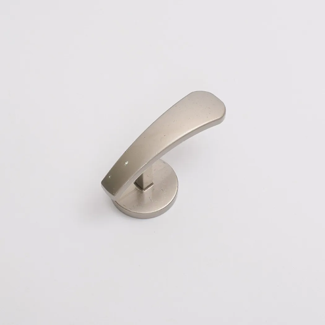 

1pcs No Hole Punching Adhesive Zinc Alloy Small Door Handle Hooks Flat Corner Curved Silencing Curtain Home Curtain Wall Hooks
