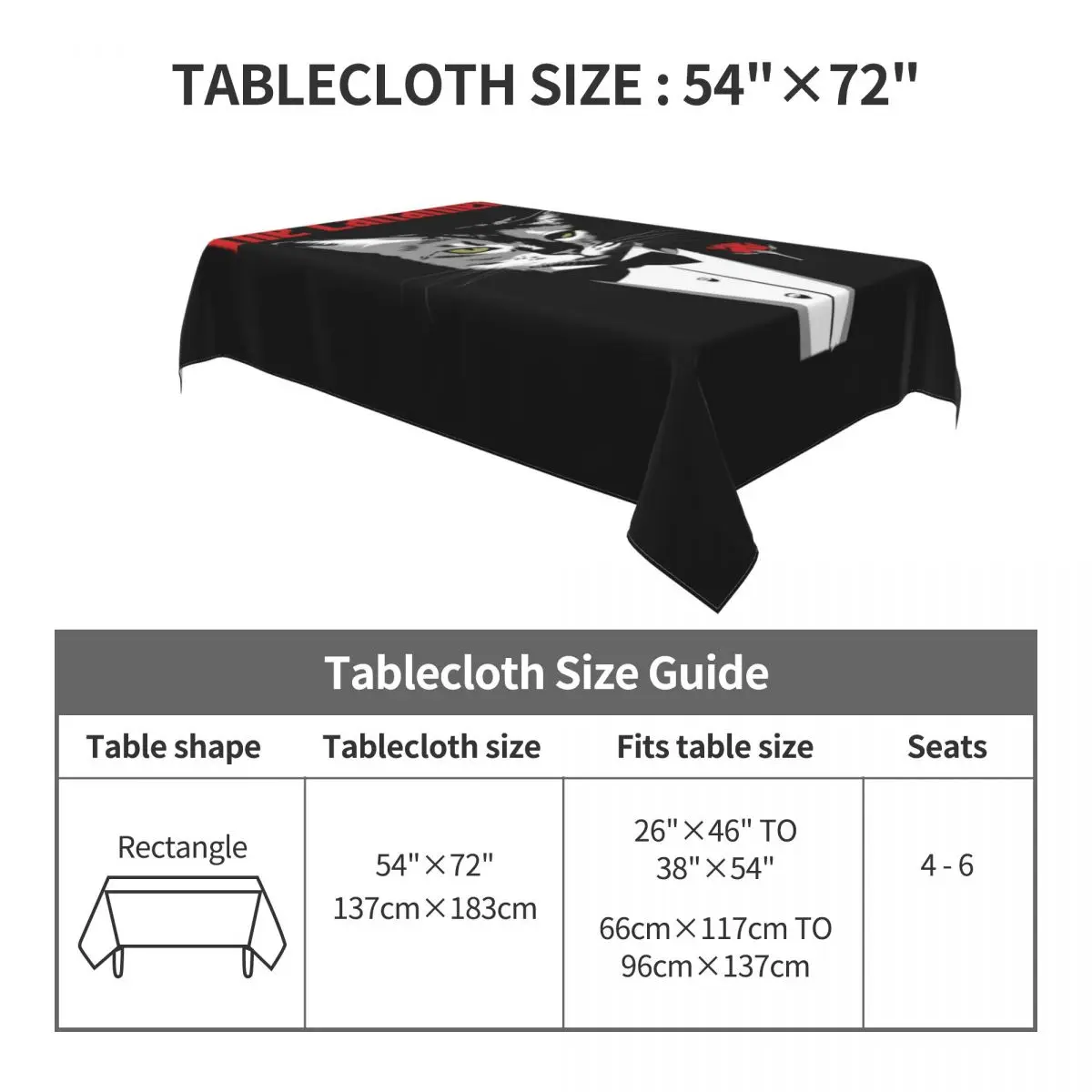 Скатерть с изображением кошки и отца водонепроницаемая домашнее украшение
