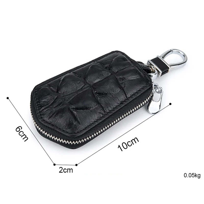 

Genuine Leather Keychain holder Organizer Wallet Zipper Keys Case Bag Vintage Men Car Automobile Key Pouch Housekeeper Keys Bag