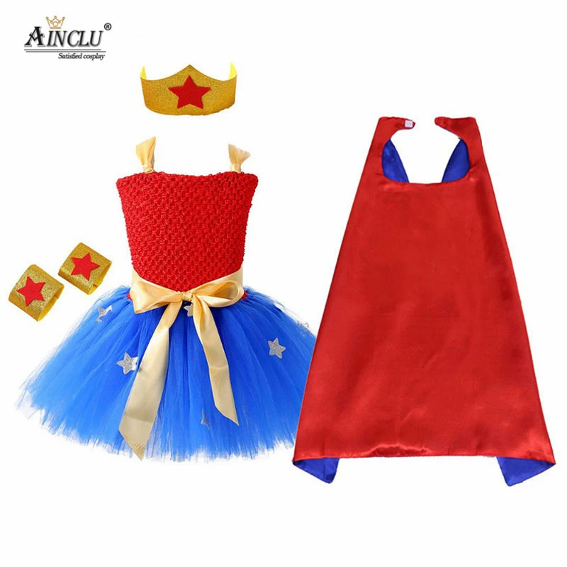 1 комплект чудо-платье-пачка для девушек храбрости супер герой аксессуары платья
