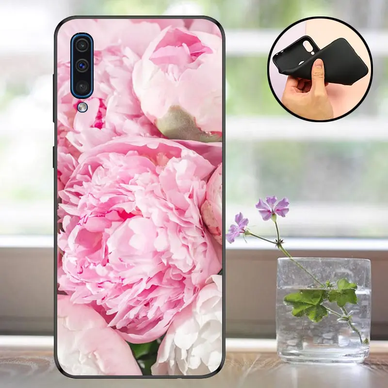 QSM Чехол для samsung Galaxy A50 Чехол черный чехол для телефона для samsung A50 чехол Капа кремния СПС samsung 50 A505f матовый чехол - Цвет: QSM