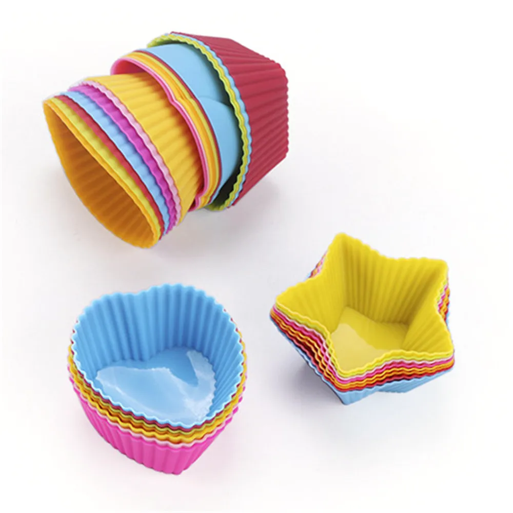 3 шт./компл. силиконовая форма для торта круглая маффинов капкейков формы выпечки